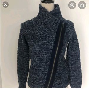Athleta chunky knit zip sweater